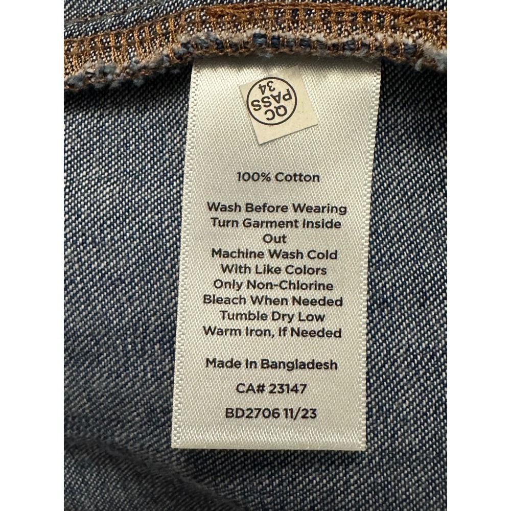 Talbots Denim Lace Up Shift Dress Blue Cotton Sleeveless Size 10P NEW - Picture 7 of 8